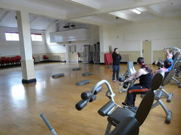 Upstairs hall and gym